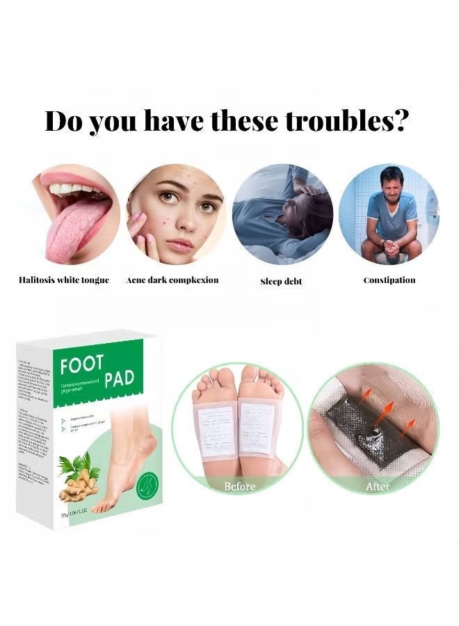 20-Piece Cleansing Detox Foot Patches, Deep Cleansing Foot Pads, Foot Detox Pads, Relieve Stress, Improve Sleep, Boost Metabolism, Enhance Blood Circulation, Suitable for Men, Women, Elderly, and Kids, Easy to Use, Natural Ingredients. - Image 2